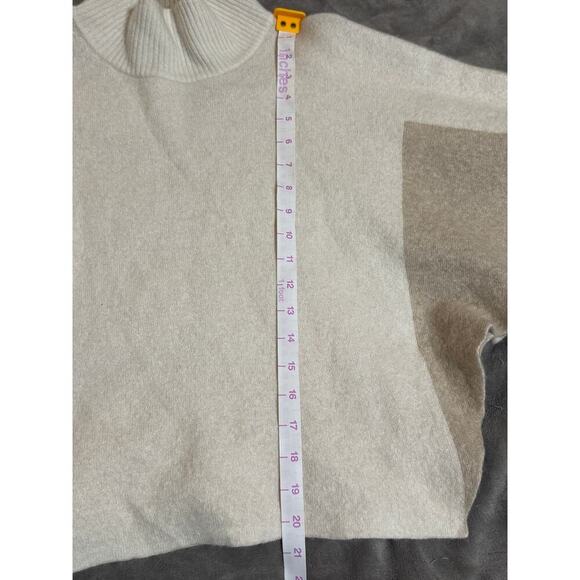 Note di Anita Merino Wool Cashmere Blend Poncho High Neck Beige Tan Size S/M - Picture 5 of 5